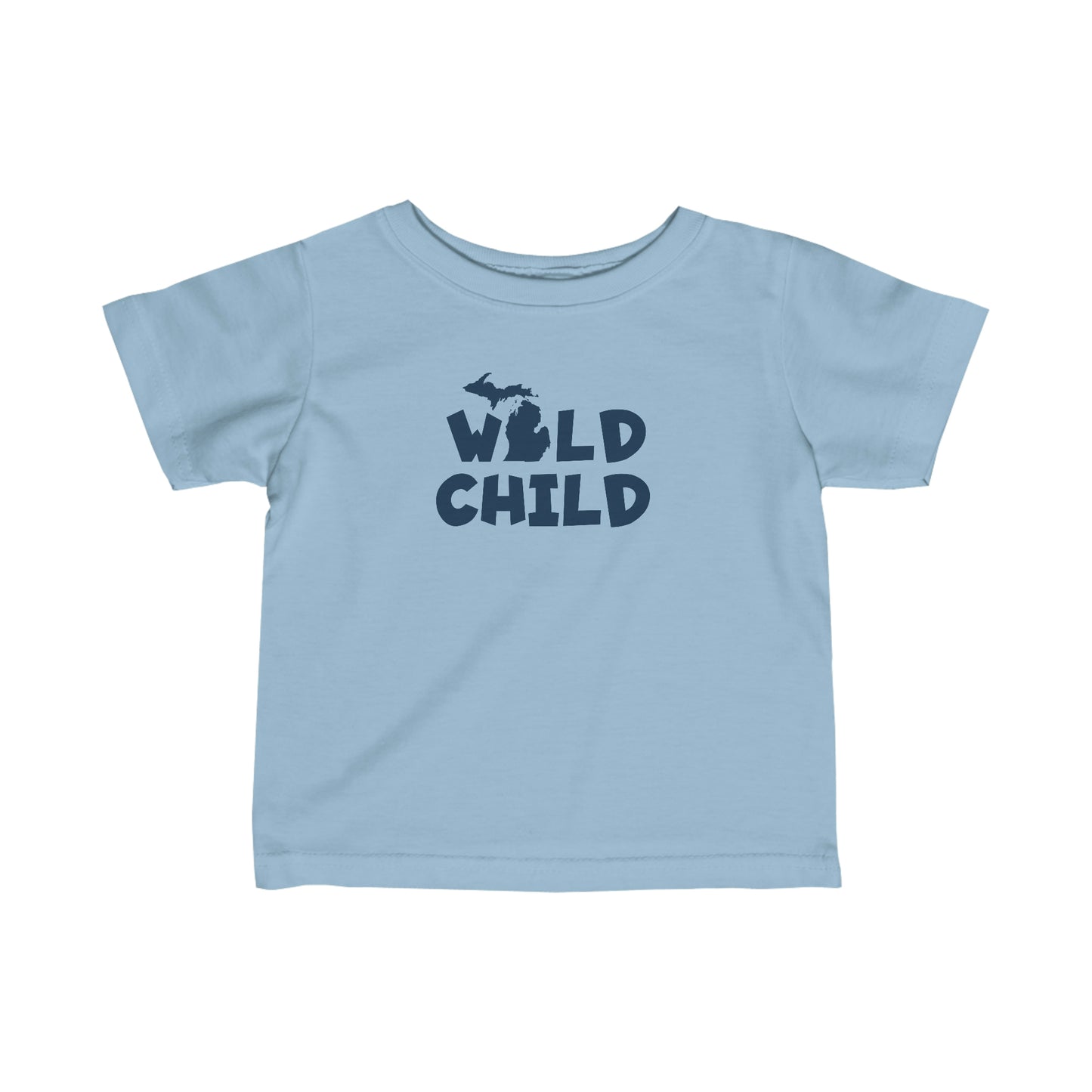 Michigan 'Wild Child' T-Shirt (Whimsical Sans Font) |  Infant Short Sleeve