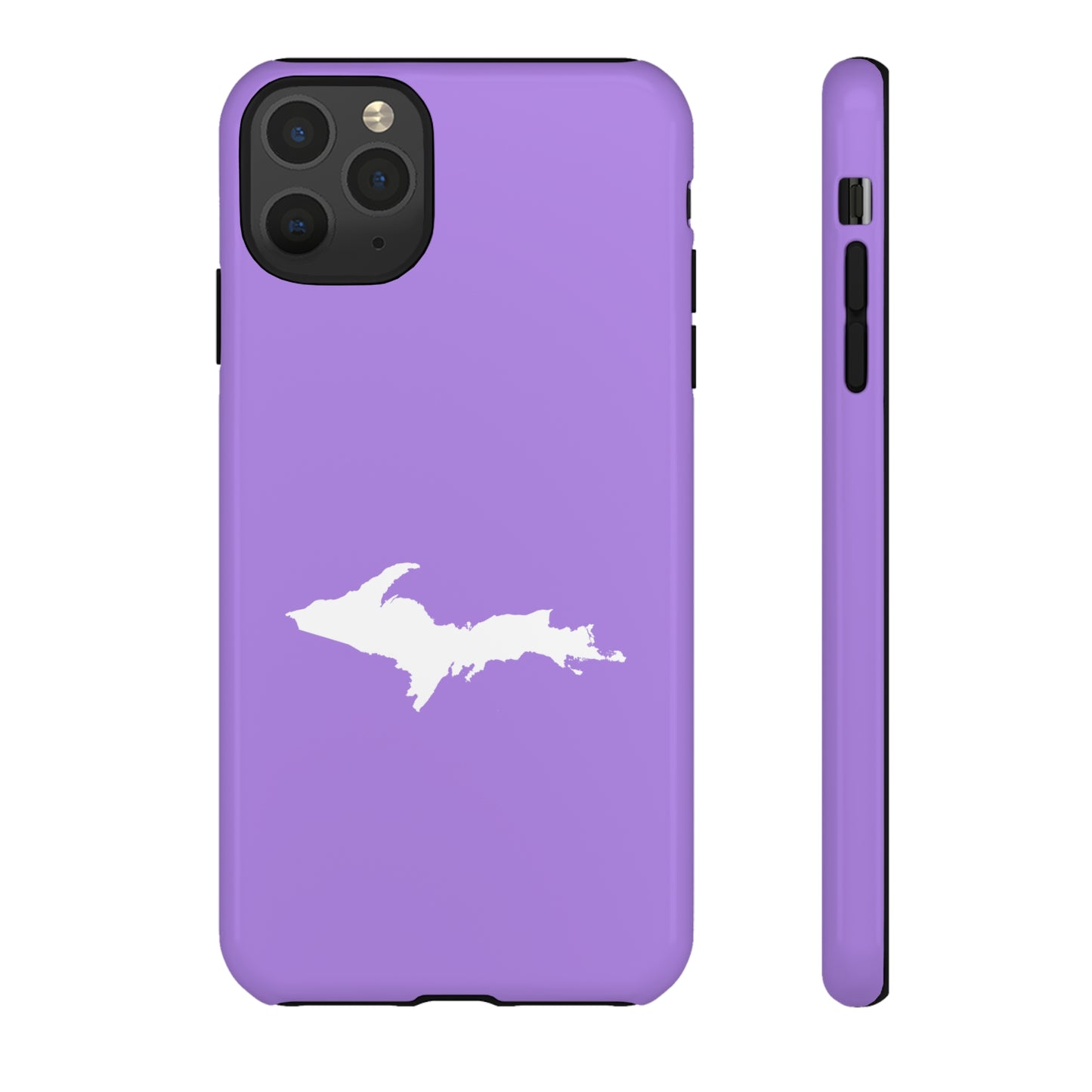 Michigan Upper Peninsula Tough Phone Case (Lavender w/ UP Outline) | Apple iPhone