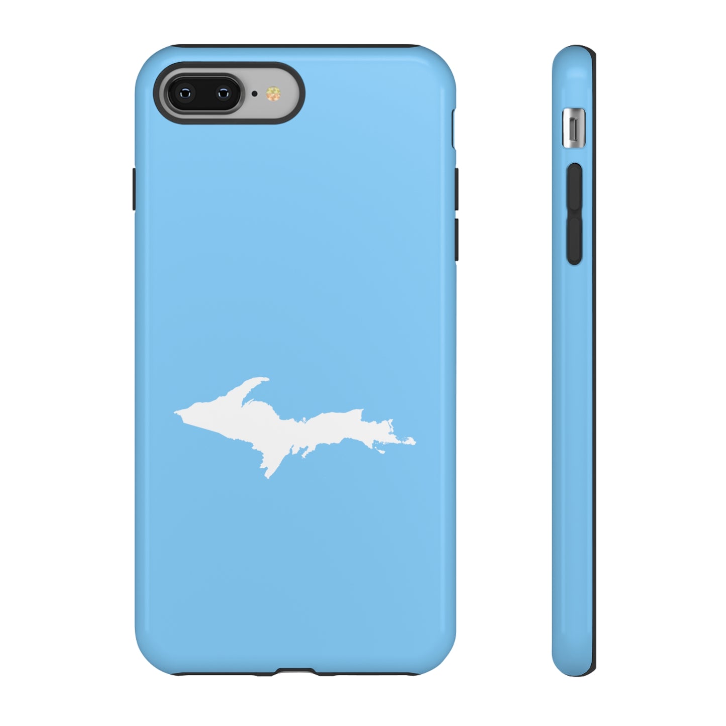 Michigan Upper Peninsula Tough Phone Case (McNamera Blue w/ UP Outline) | Apple iPhone