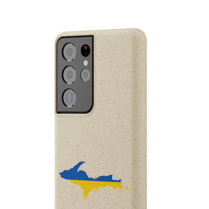 Michigan Upper Peninsula Biodegradable Phone Cases (w/ UP Ukraine Flag Outline) | Samsung Android