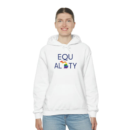 Michigan 'Equality' Hoodie (w/ LGBTQ Pride Colors) | Unisex Standard