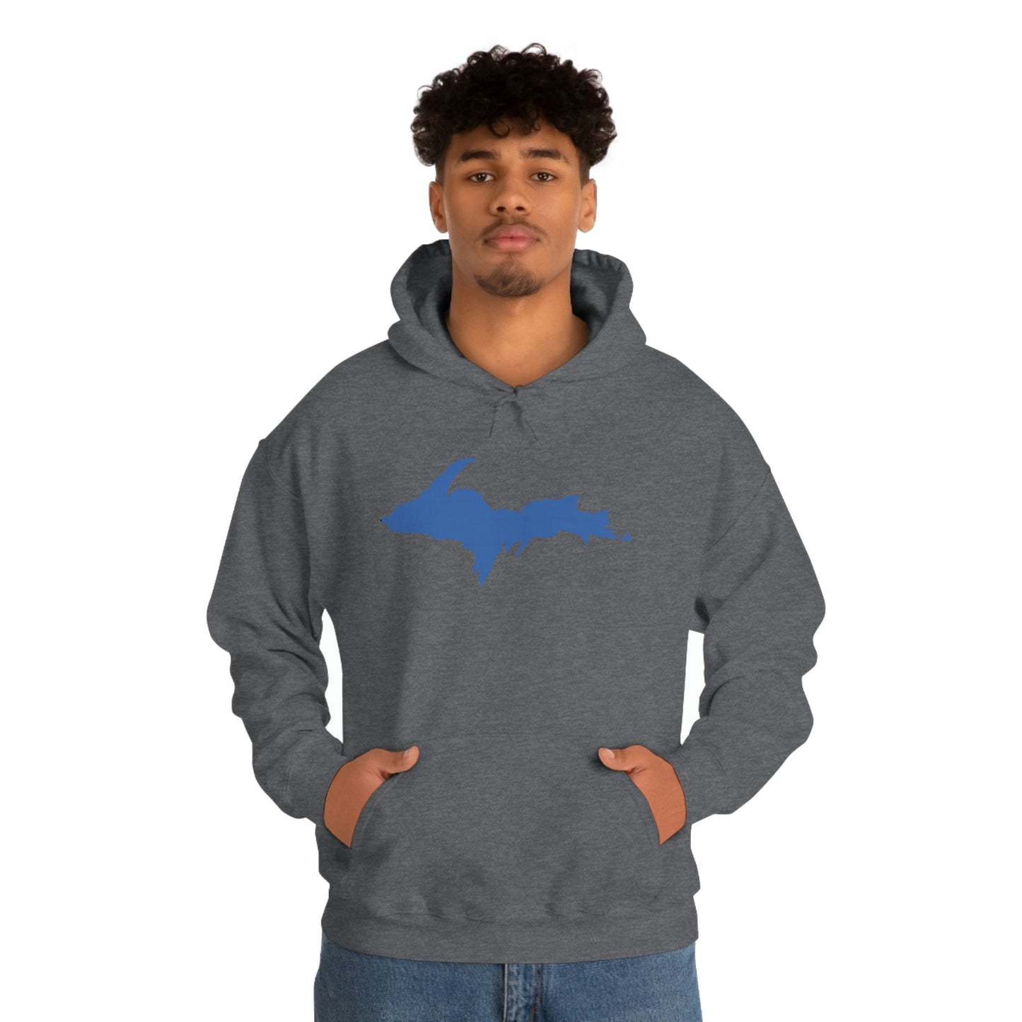 Michigan Upper Peninsula Hoodie (w/ Blue U.P. Outline) | Unisex Standard