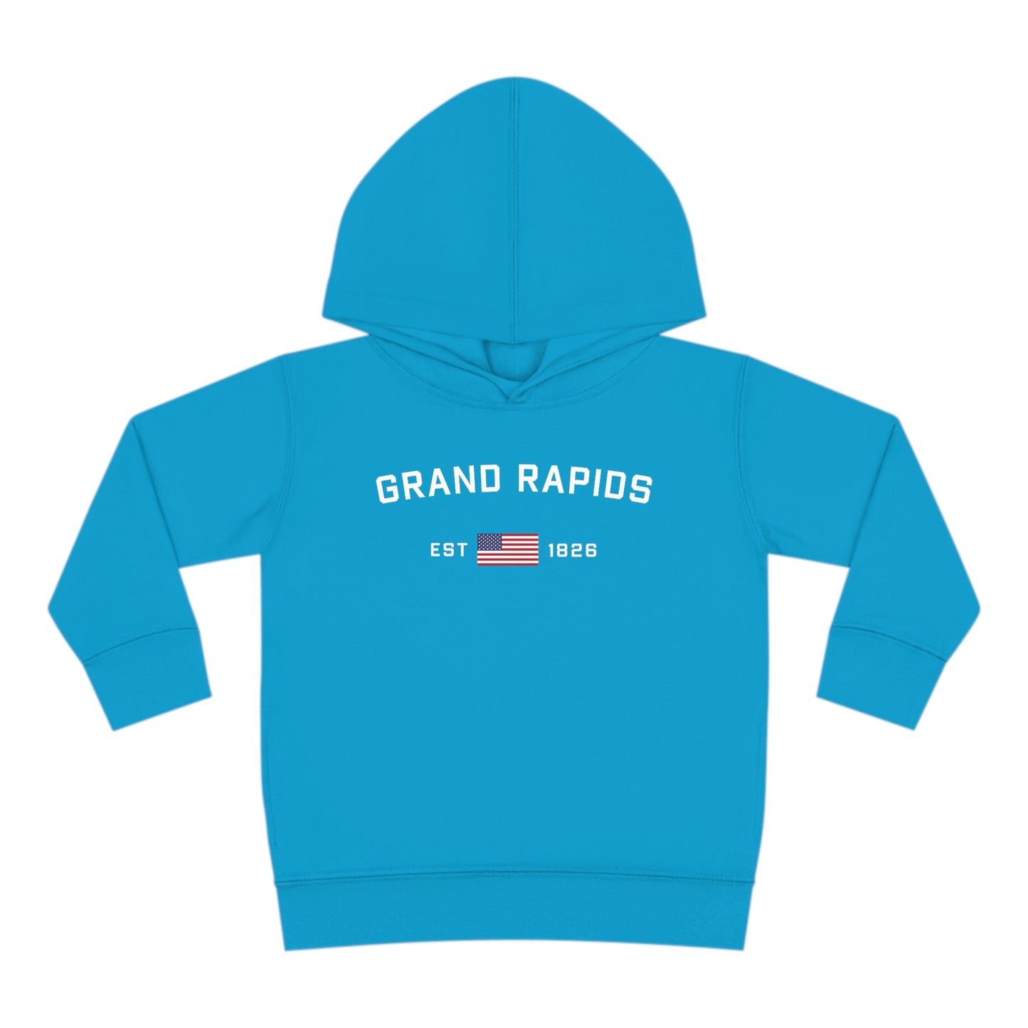 'Grand Rapids EST 1826' Hoodie (w/USA Flag Outline) | Unisex Toddler