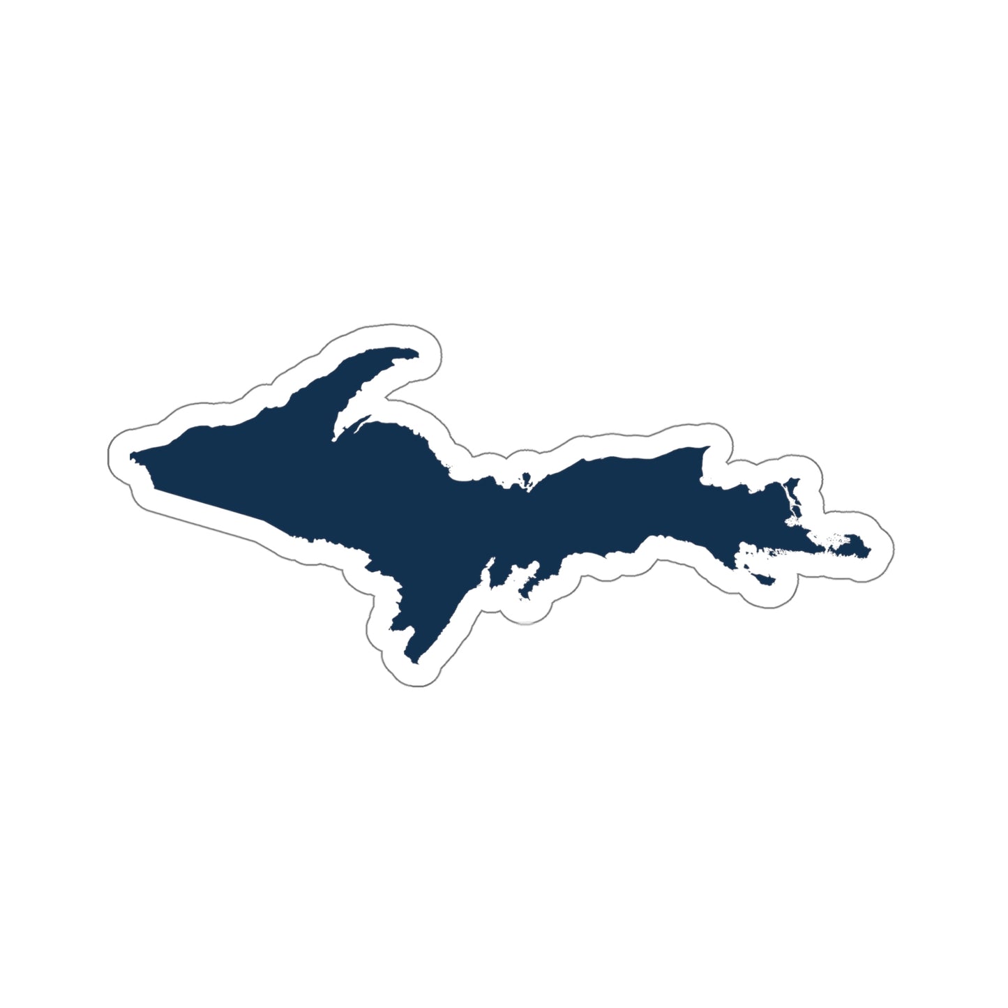 Michigan Upper Peninsula Kiss-Cut Sticker (w/ Navy UP Outline)