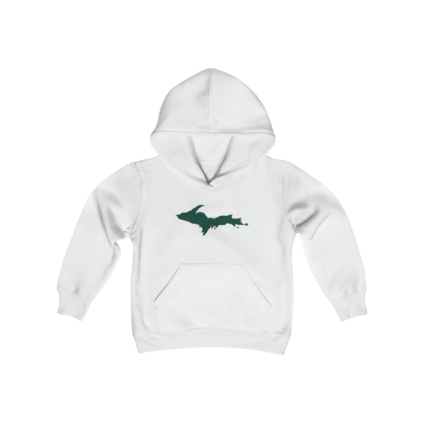 Michigan Upper Peninsula Hoodie (w/ Green UP Outline)| Unisex Youth