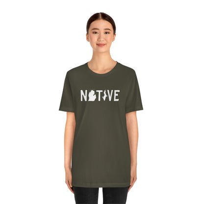 Michigan 'Native' T-Shirt (Licence Plate Font) | Unisex Standard Fit