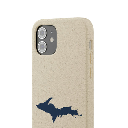 Michigan Upper Peninsula Biodegradable Phone Cases (w/ Navy UP Outline) | Apple iPhone