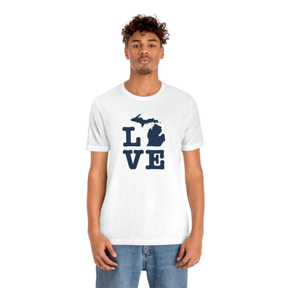 Michigan 'Love' T-Shirt (Typewriter Font) | Unisex Standard Fit