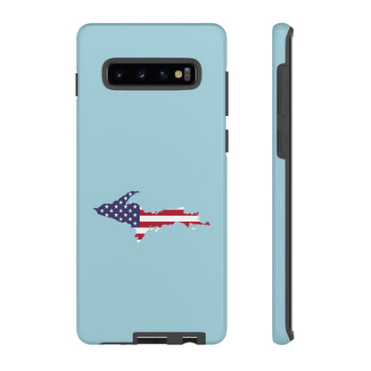 Michigan Upper Peninsula Tough Phone Case ('58 Caddie Blue w/ UP USA Flag Outline) | Samsung & Pixel Android