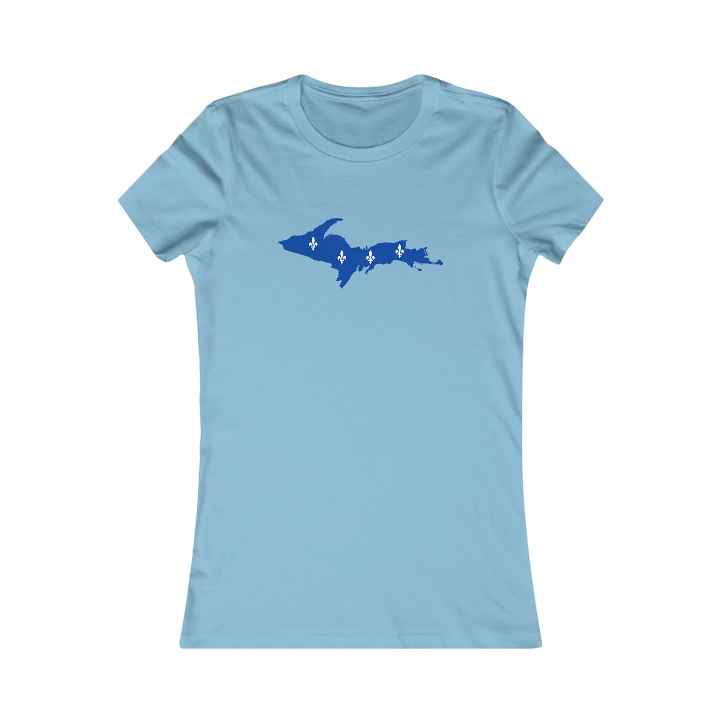 Michigan Upper Peninsula T-Shirt (w/ UP Quebec Flag Outline) | Women's Slim Fit