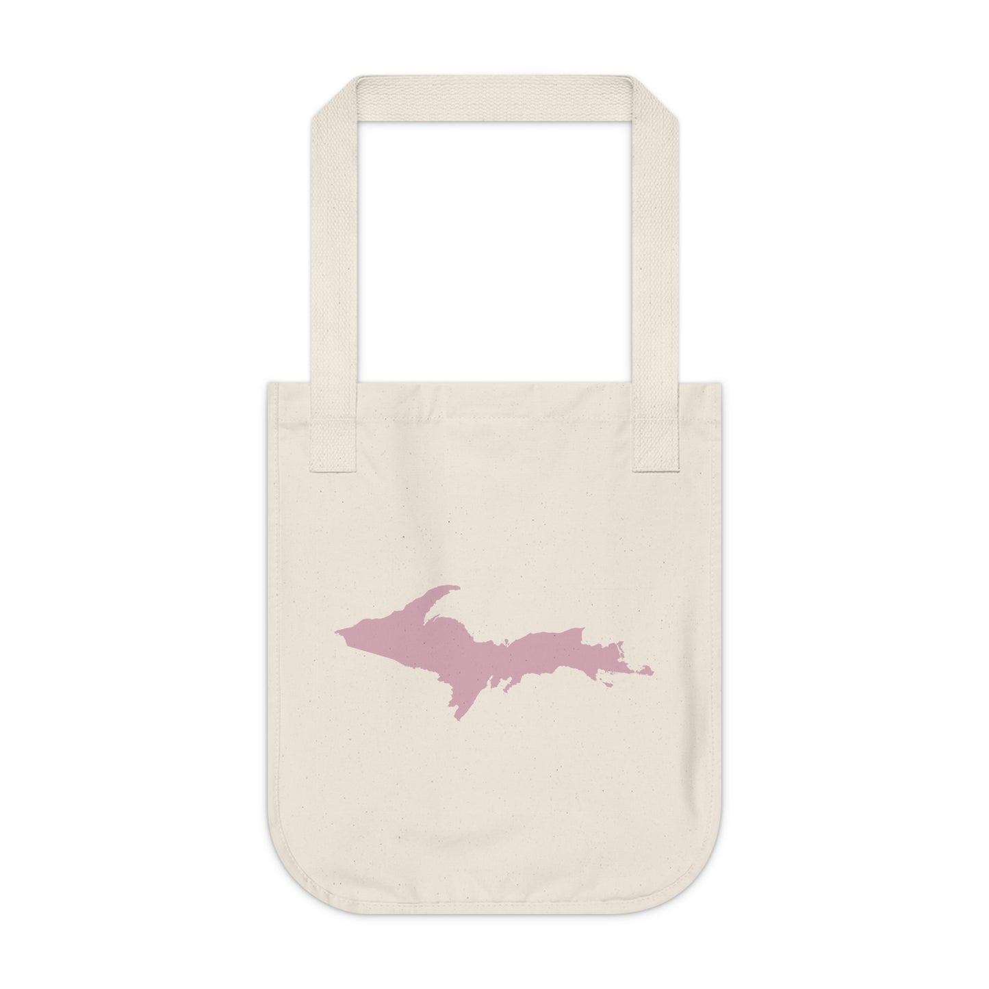 Michigan Upper Peninsula Heavy Tote Bag (w/ Pink UP Outline)