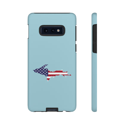 Michigan Upper Peninsula Tough Phone Case ('58 Caddie Blue w/ UP USA Flag Outline) | Samsung & Pixel Android