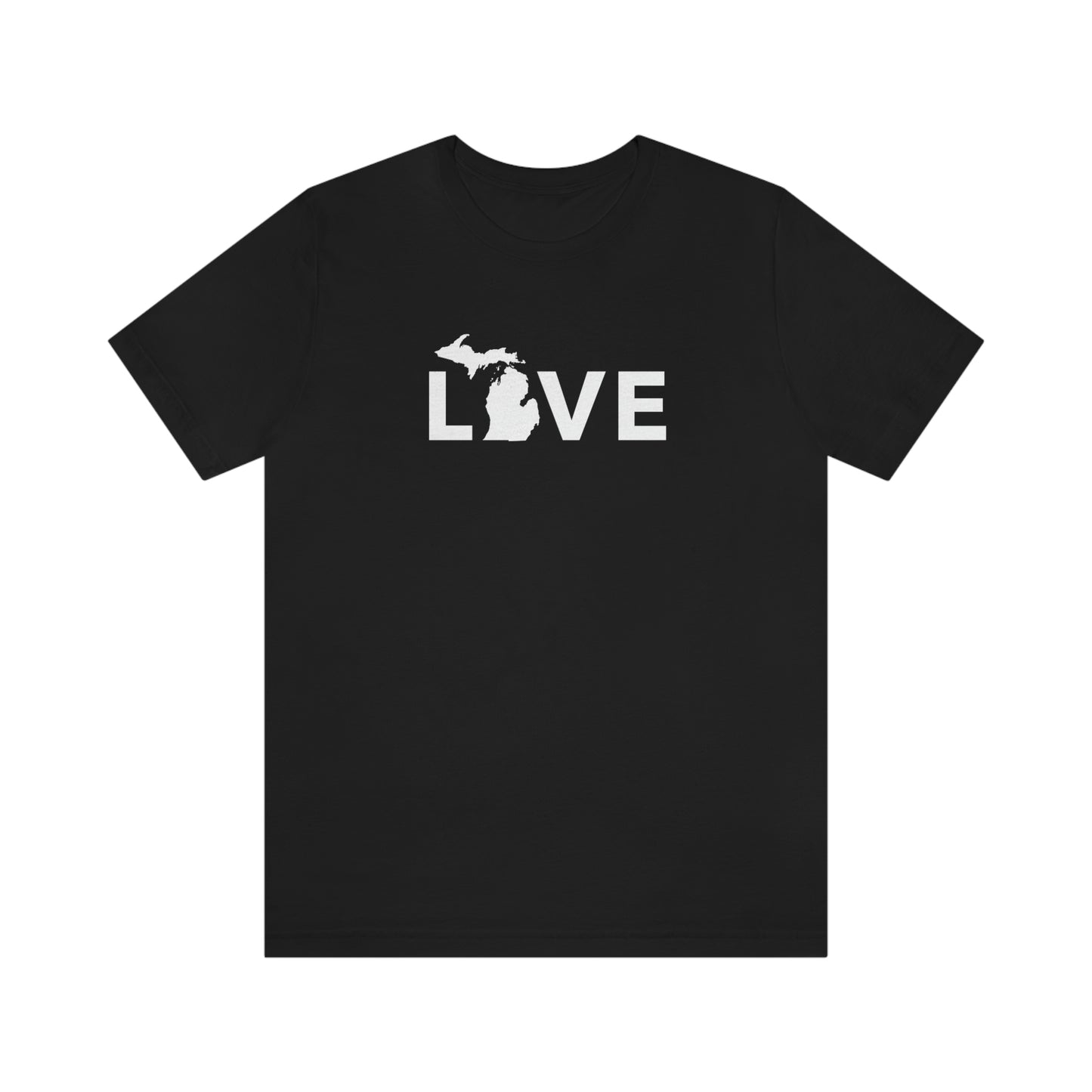 Michigan 'Love' T-Shirt (Geometric Sans Font) | Unisex Standard Fit