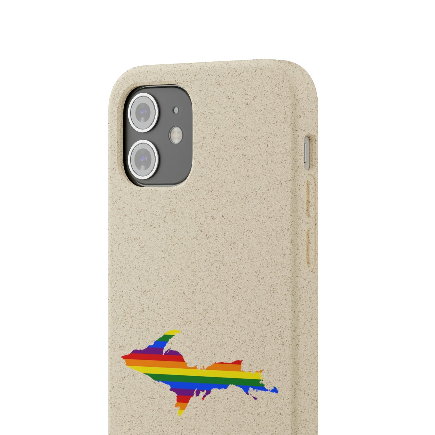 Michigan Upper Peninsula Biodegradable Phone Cases (w/ UP Pride Flag Outline) | Apple iPhone