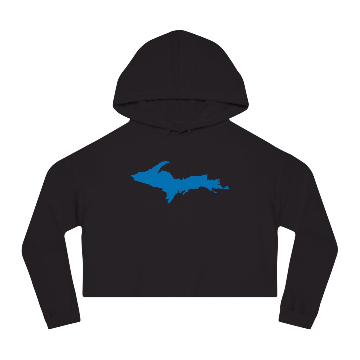 Michigan Upper Peninsula Hoodie (w/ Azure UP Outline) | Lightweight Cropped