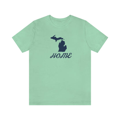 Michigan 'Home' T-Shirt (Retro Script Font) | Unisex Standard Fit