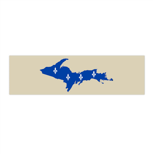 Michigan Upper Peninsula Bumper Stickers (w/ UP Quebec Flag Outline) | Canvas-Color Background