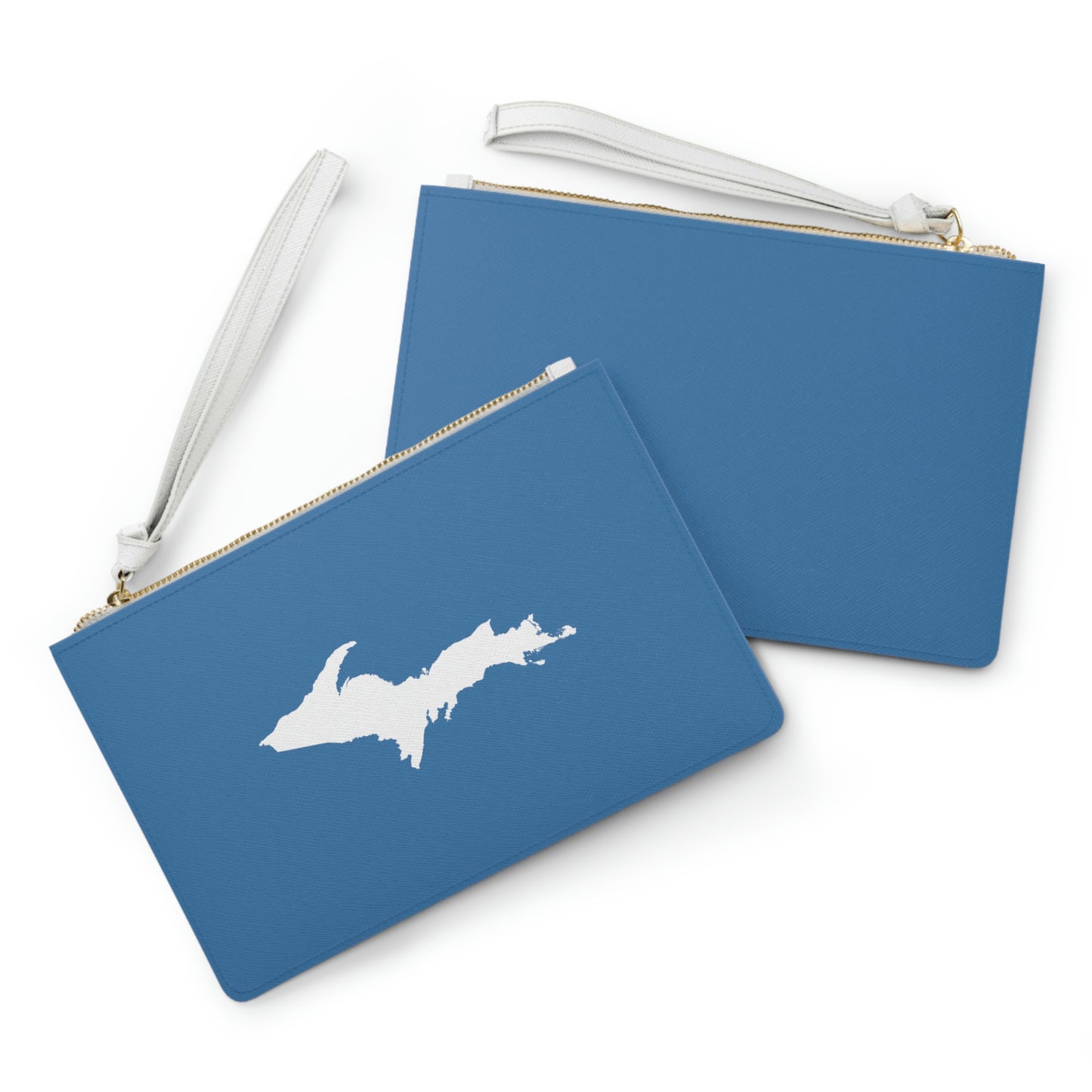 Michigan Upper Peninsula Clutch Bag (Lake Superior Blue w/UP Outline)