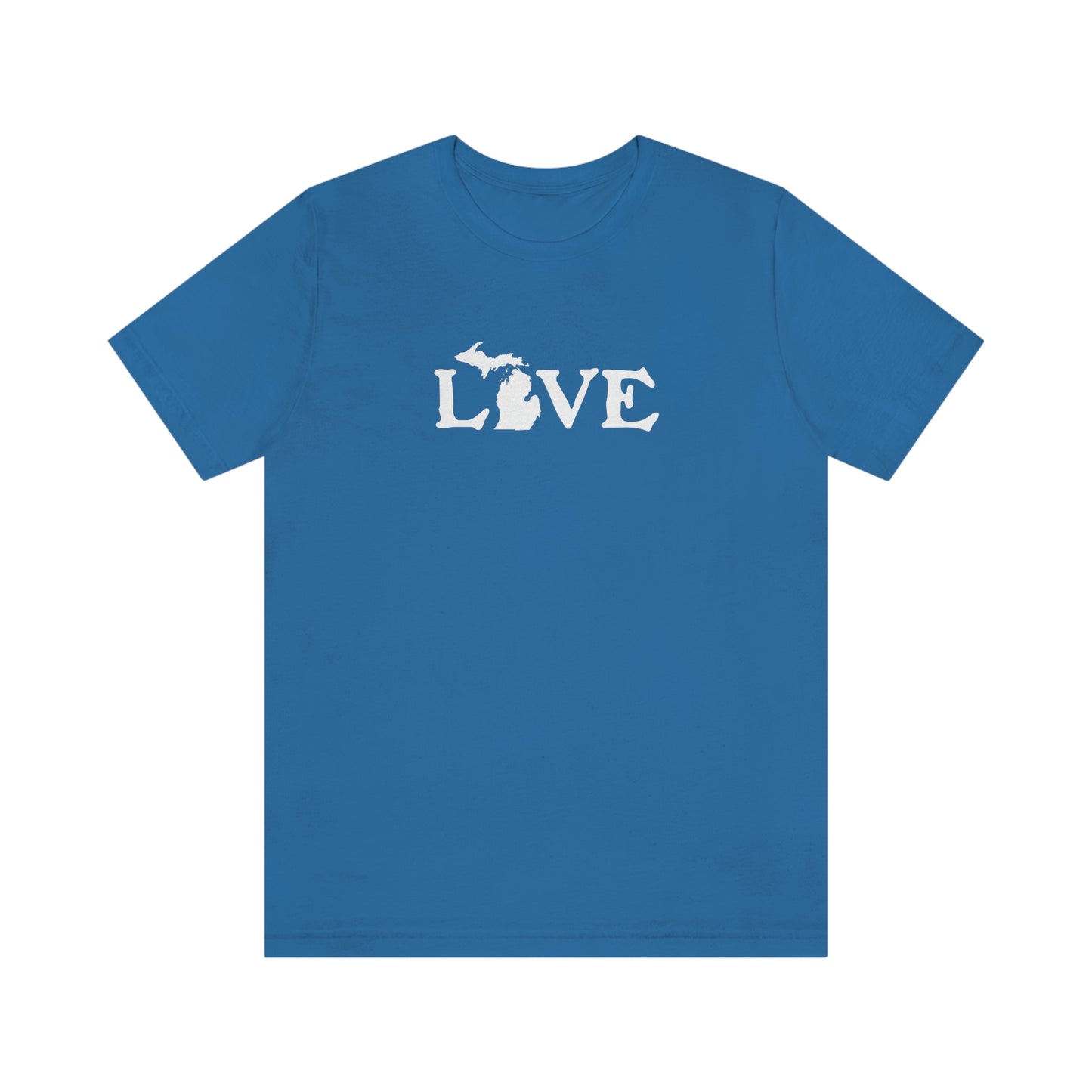 Michigan 'Love' T-Shirt (Woodcut Font) | Unisex Standard Fit