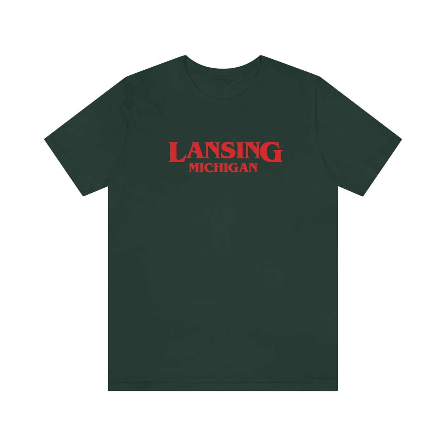 'Lansing Michigan' ' T-Shirt (1980s Drama Parody) | Unisex Standard Fit