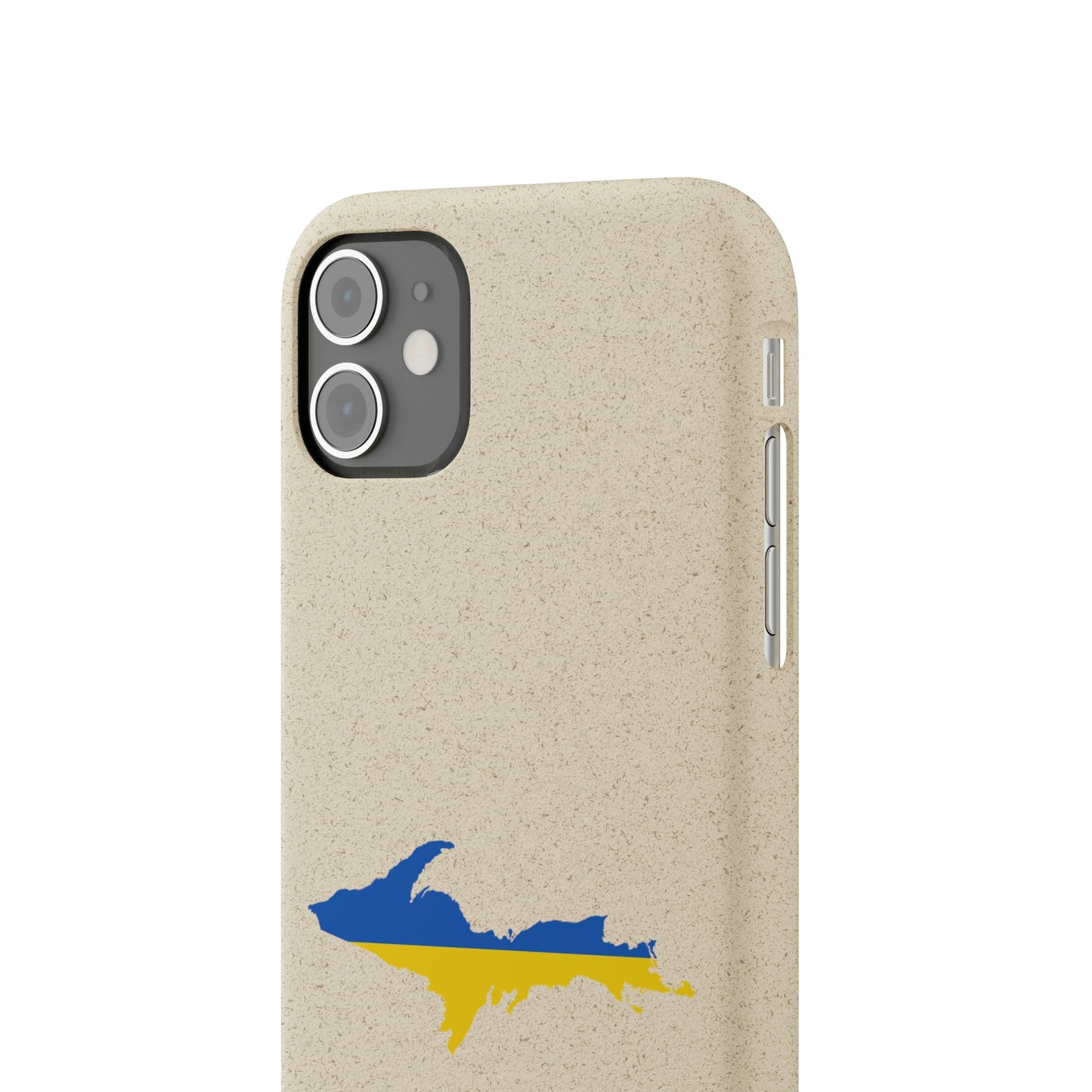 Michigan Upper Peninsula Biodegradable Phone Cases (w/ UP Ukraine Flag Outline) | Apple iPhone