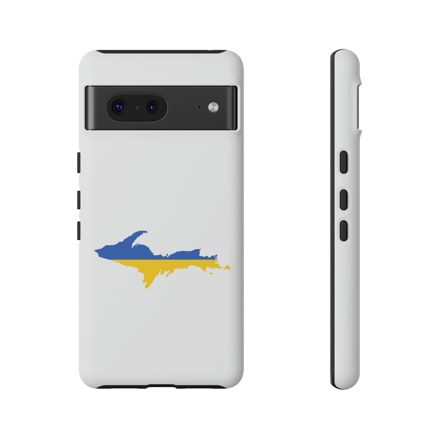 Michigan Upper Peninsula Tough Phone Case (w/ UP Ukraine Flag Outline) | Samsung & Pixel Android