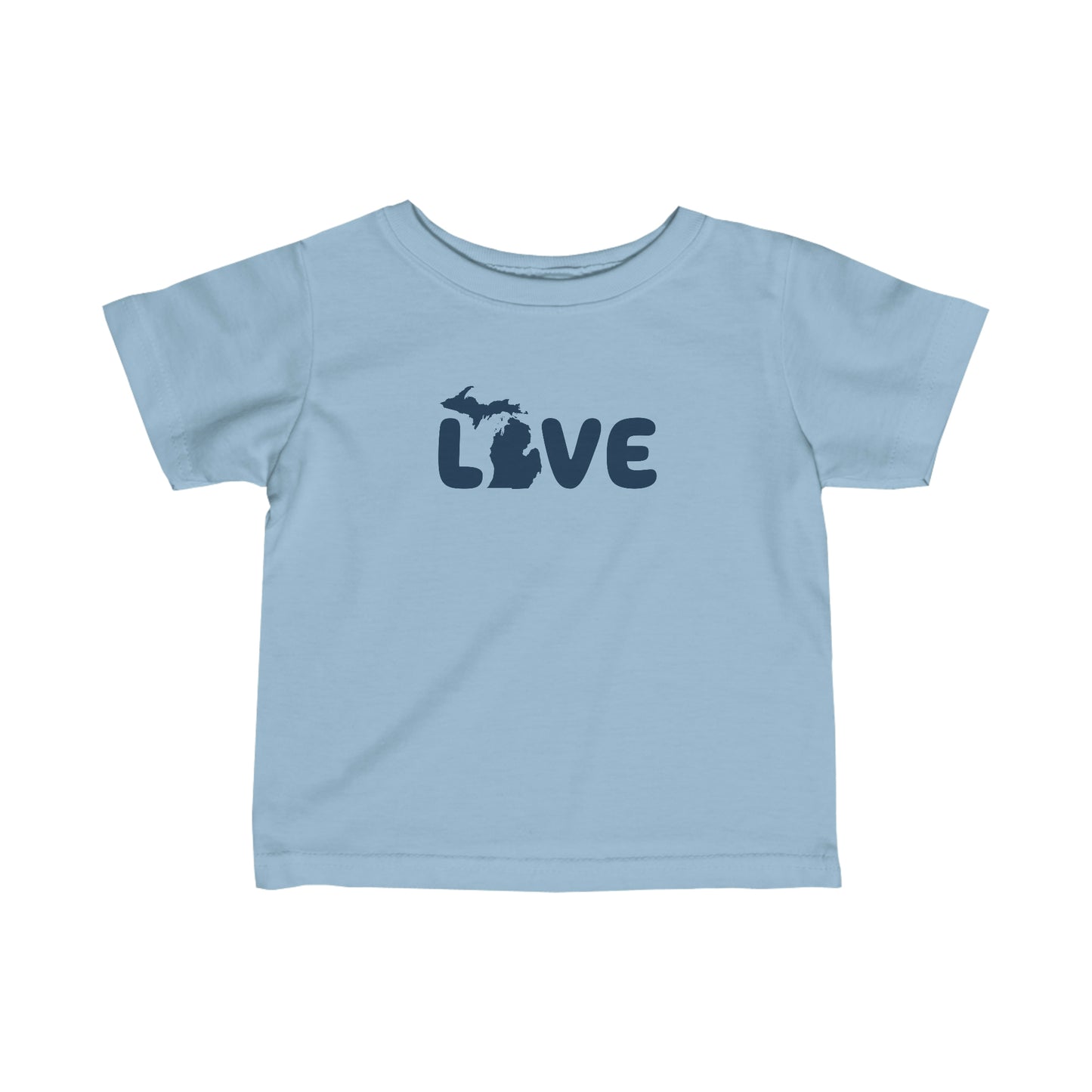 Michigan 'Love' T-Shirt (Rounded Children's Font) |  Infant Short Sleeve