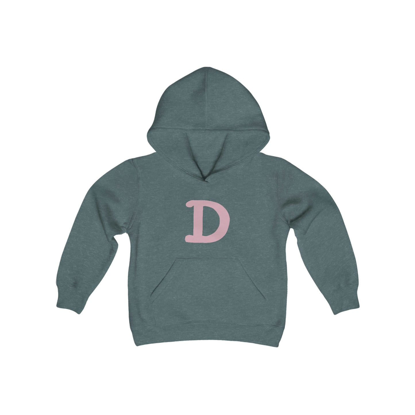 Detroit 'Old French D' Hoodie (Pink Full Body Outline) | Unisex Youth