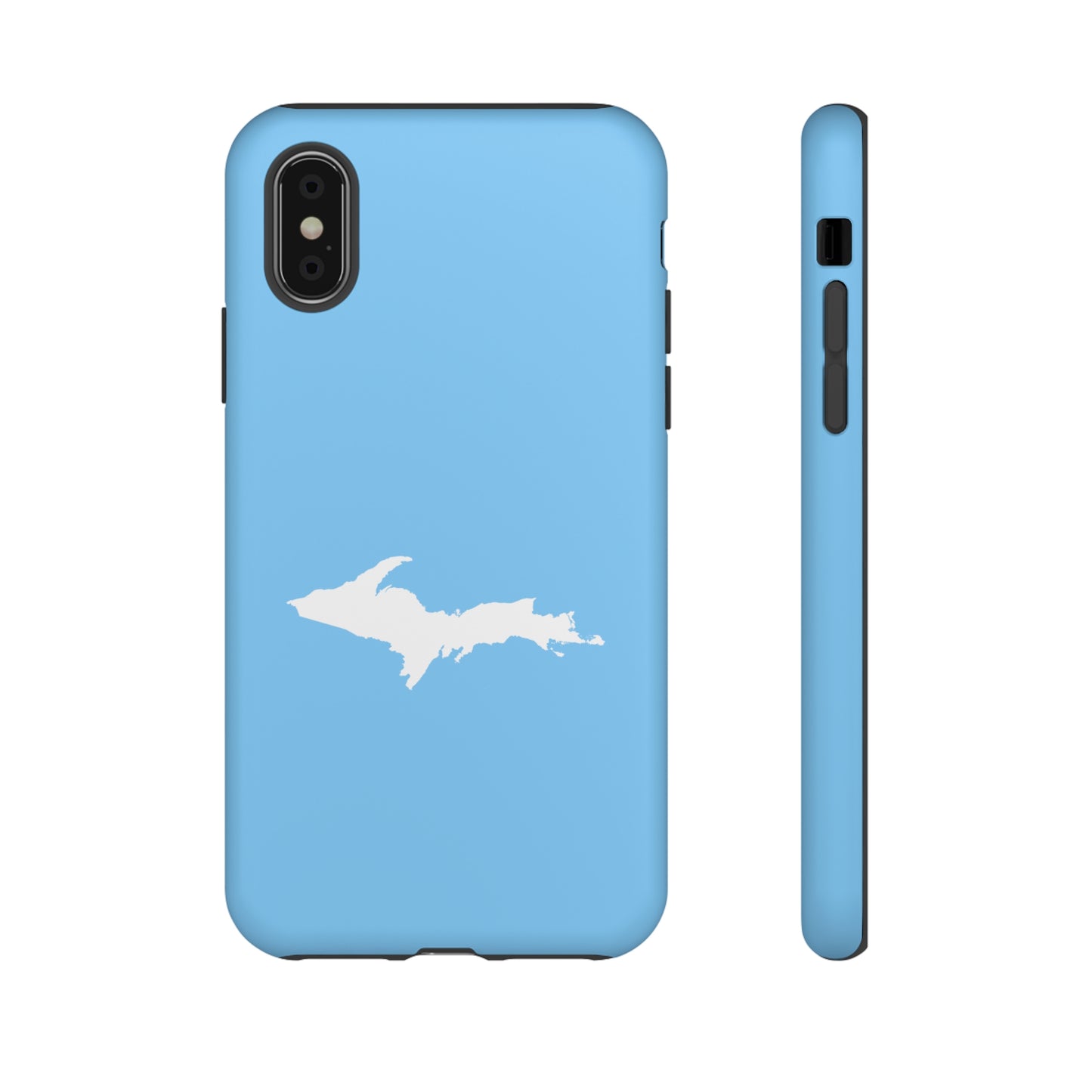 Michigan Upper Peninsula Tough Phone Case (McNamera Blue w/ UP Outline) | Apple iPhone