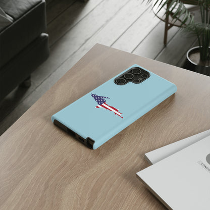 Michigan Upper Peninsula Tough Phone Case ('58 Caddie Blue w/ UP USA Flag Outline) | Samsung & Pixel Android