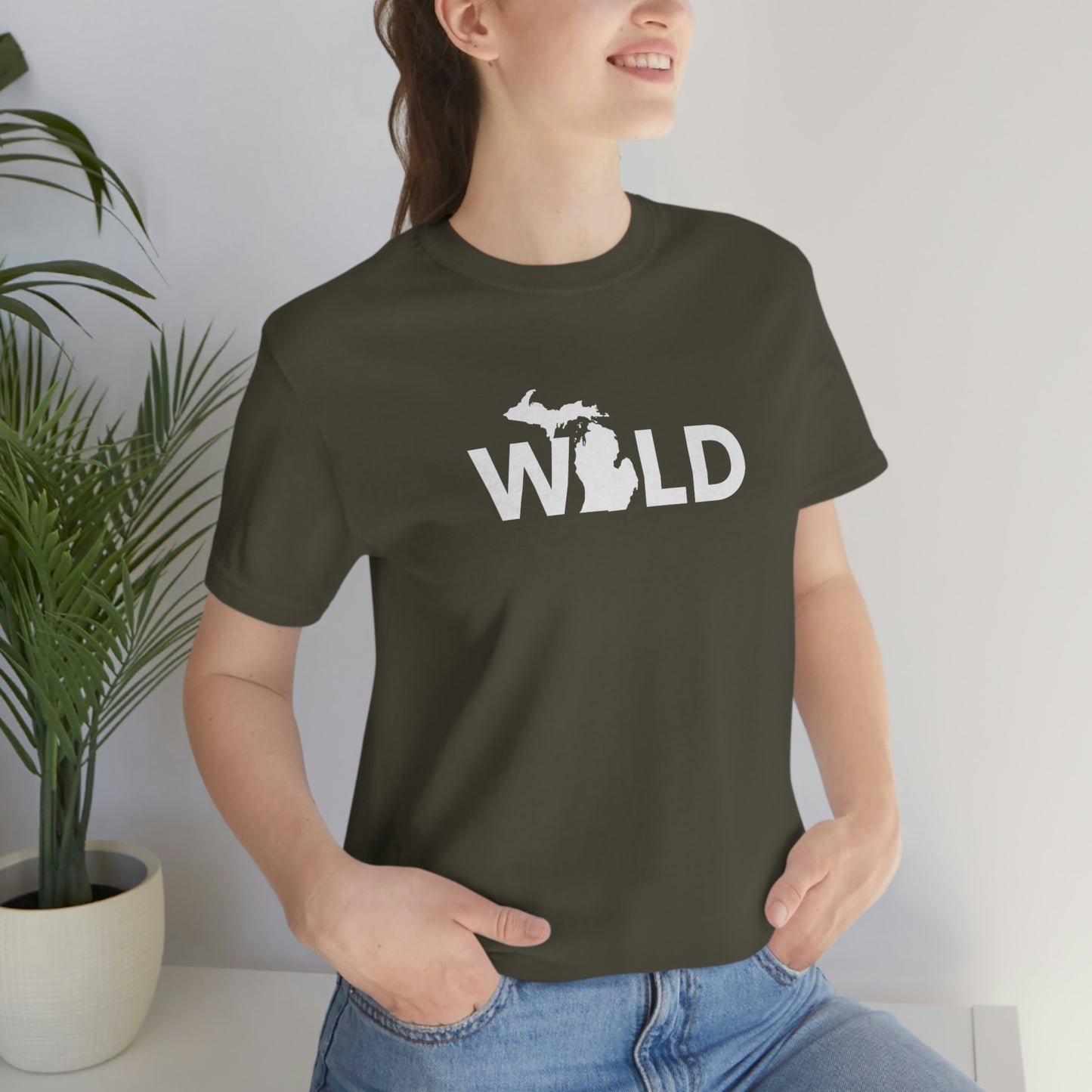 Michigan 'Wild' T-Shirt (Geometric Sans Font) | Unisex Standard Fit