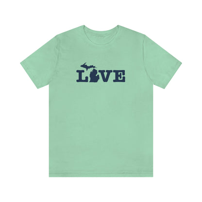 Michigan 'Love' T-Shirt (Typewriter Font) | Unisex Standard Fit