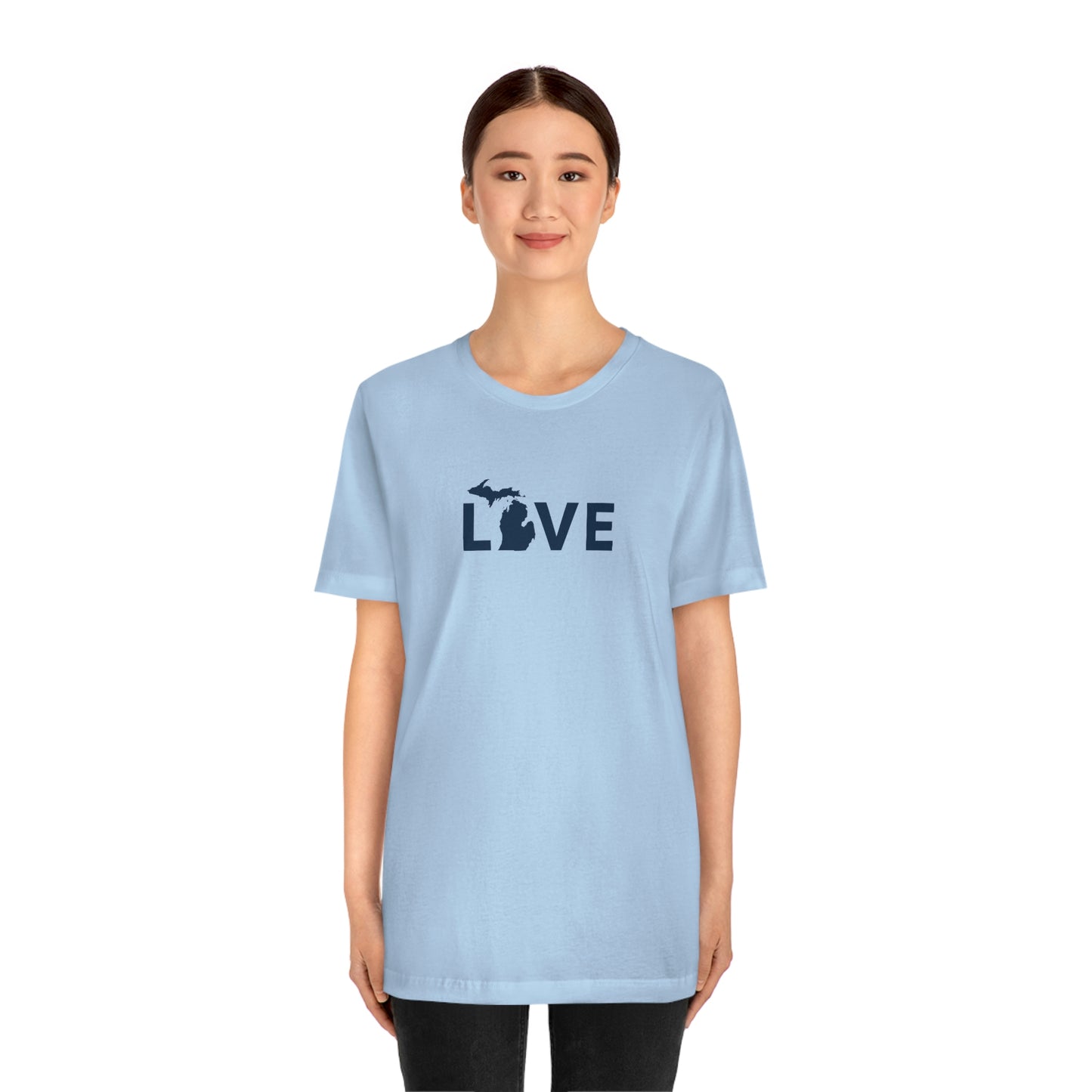 Michigan 'Love' T-Shirt (Geometric Sans Font) | Unisex Standard Fit