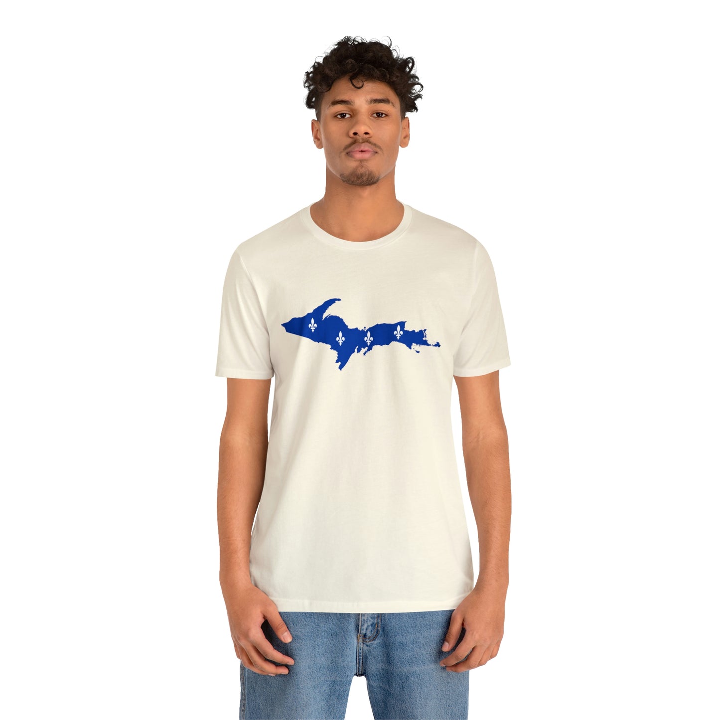 Michigan Upper Peninsula T-Shirt (w/ UP Quebec Flag Outline) | Unisex Standard Fit