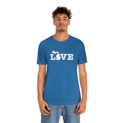 Michigan 'Love' T-Shirt (Typewriter Font) | Unisex Standard Fit