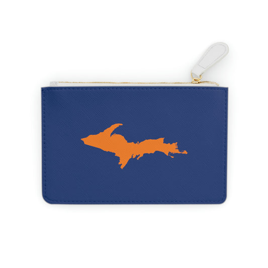 Michigan Upper Peninsula Mini Clutch Bag (Dearborn Blue w/ Orange UP Outline)