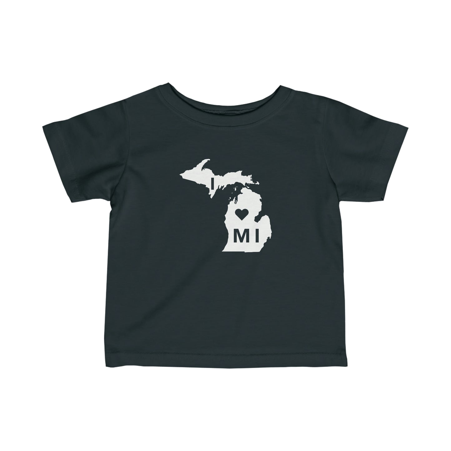 Michigan 'I ♡ MI' T-Shirt (Full Body Outline) |  Infant Short Sleeve