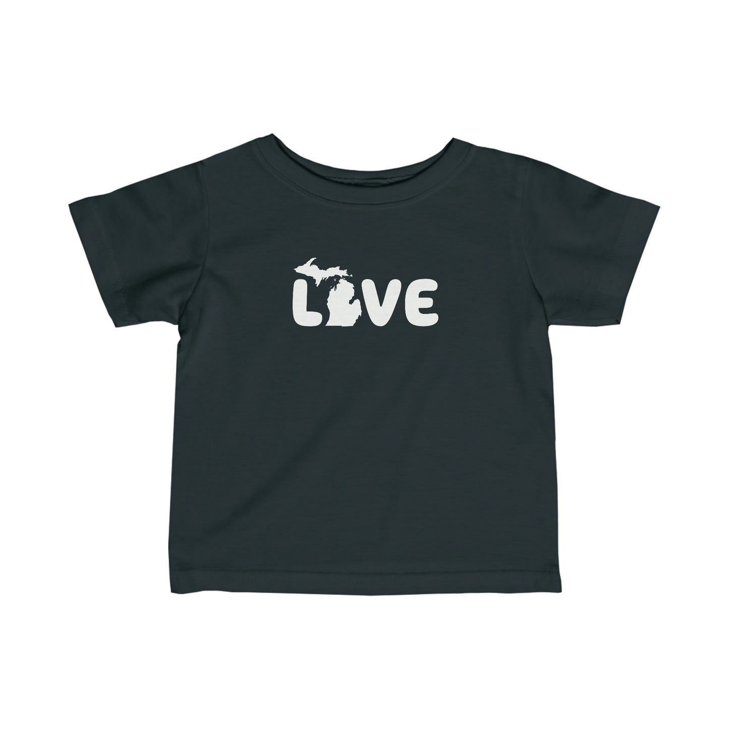 Michigan 'Love' T-Shirt (Rounded Children's Font) |  Infant Short Sleeve