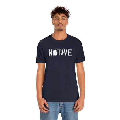 Michigan 'Native' T-Shirt (Licence Plate Font) | Unisex Standard Fit