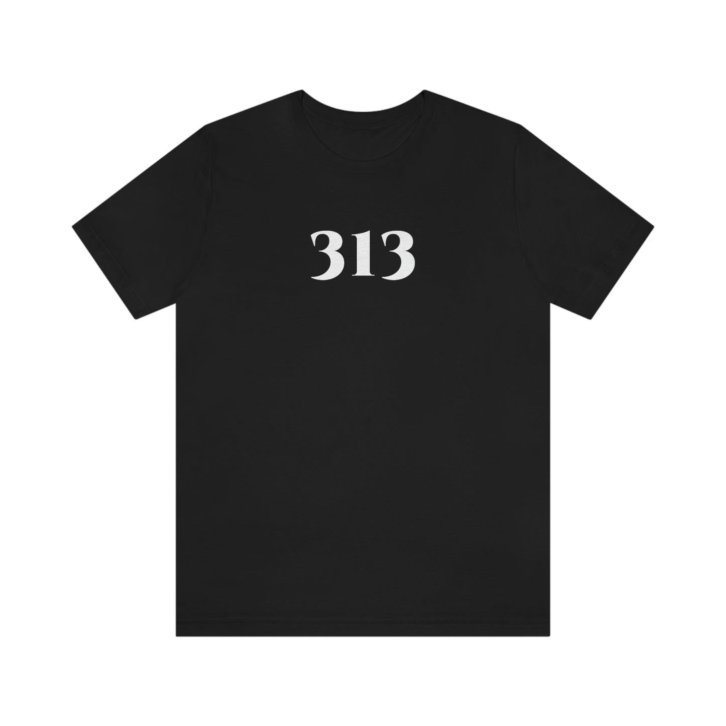 Detroit '313' T-Shirt (Roman Serif Font) | Unisex Standard Fit