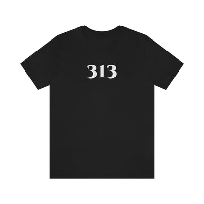 Detroit '313' T-Shirt (Roman Serif Font) | Unisex Standard Fit