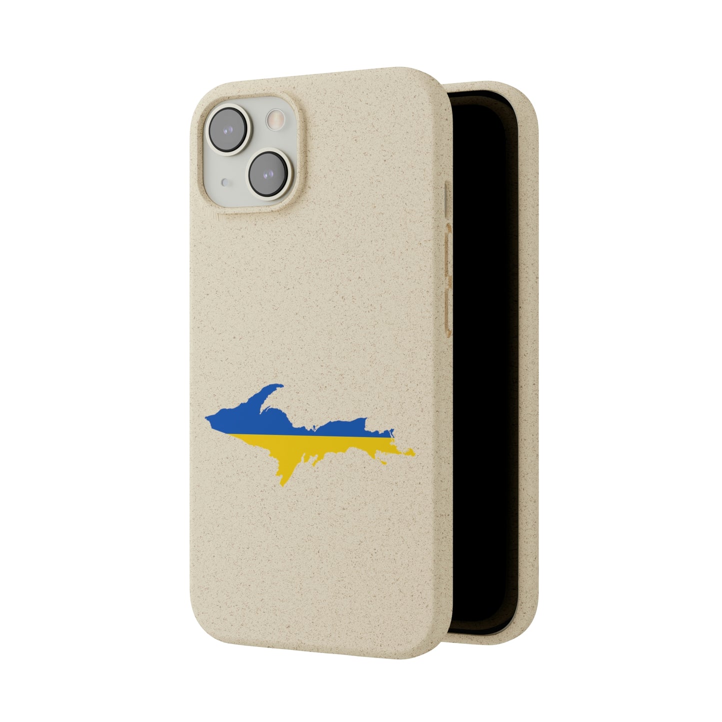 Michigan Upper Peninsula Biodegradable Phone Cases (w/ UP Ukraine Flag Outline) | Apple iPhone