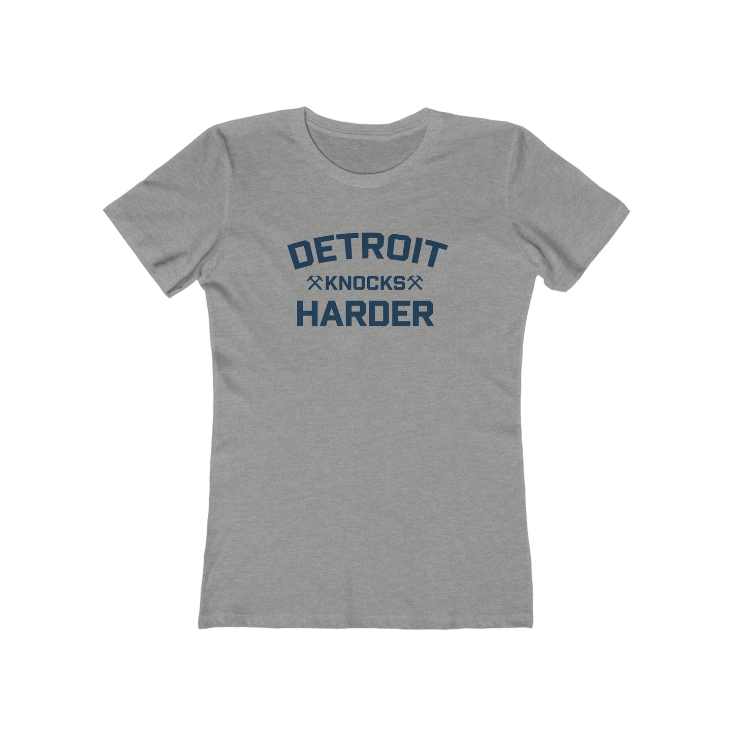 'Detroit Knocks Harder' T-Shirt | Women's Boyfriend Cut