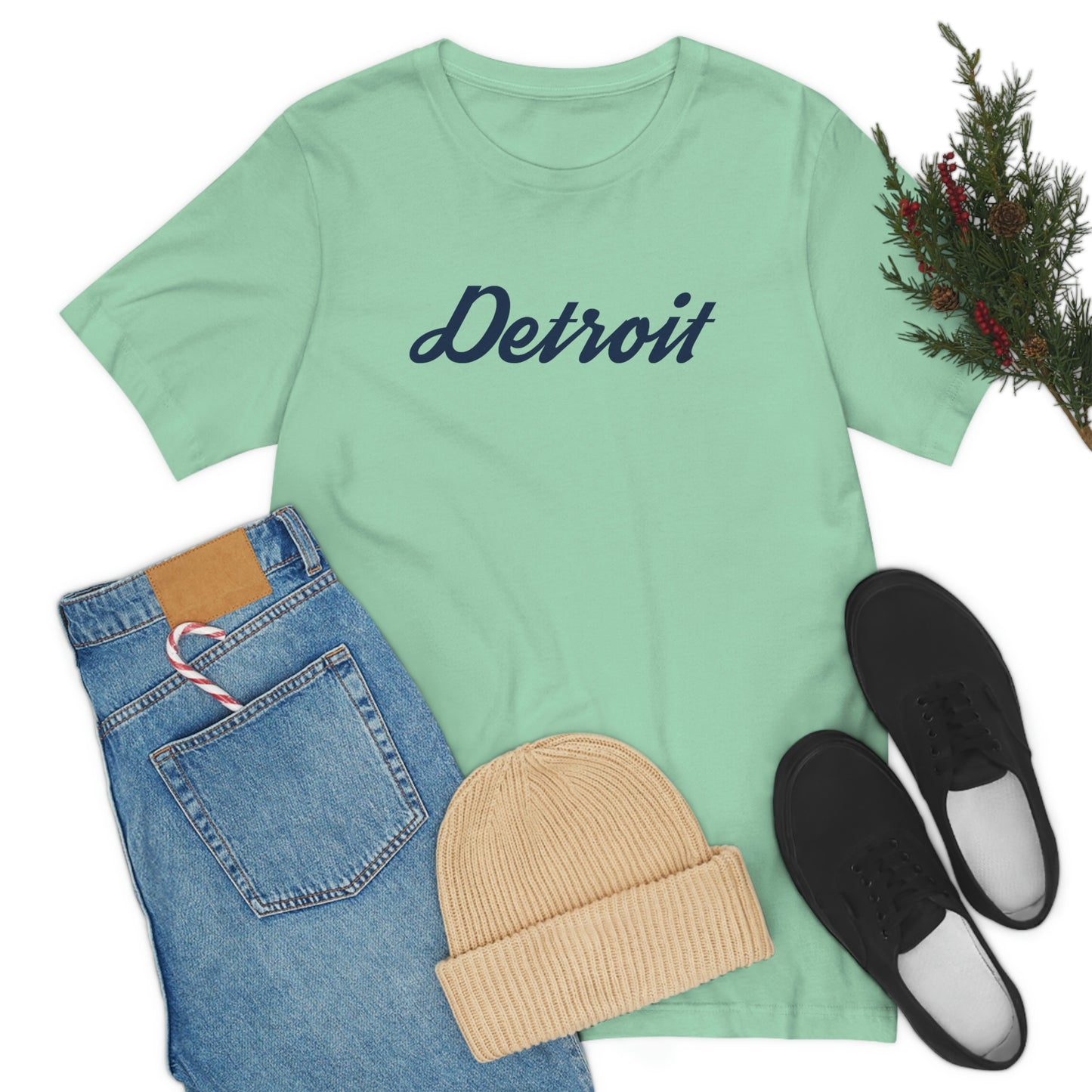 'Detroit' T-Shirt (Retro Script Font) | Unisex Standard Fit