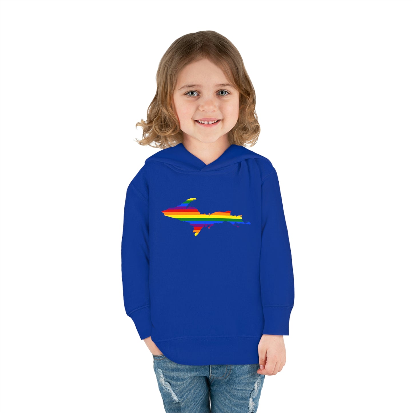 Michigan Upper Peninsula Hoodie (w/ UP Pride Flag Outline) | Unisex Toddler