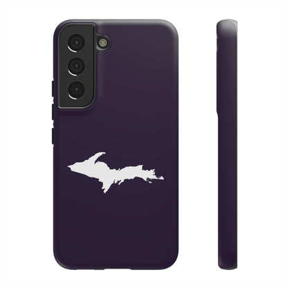 Michigan Upper Peninsula Tough Phone Case (Blackcurrant w/ UP Outline) | Samsung & Pixel Android