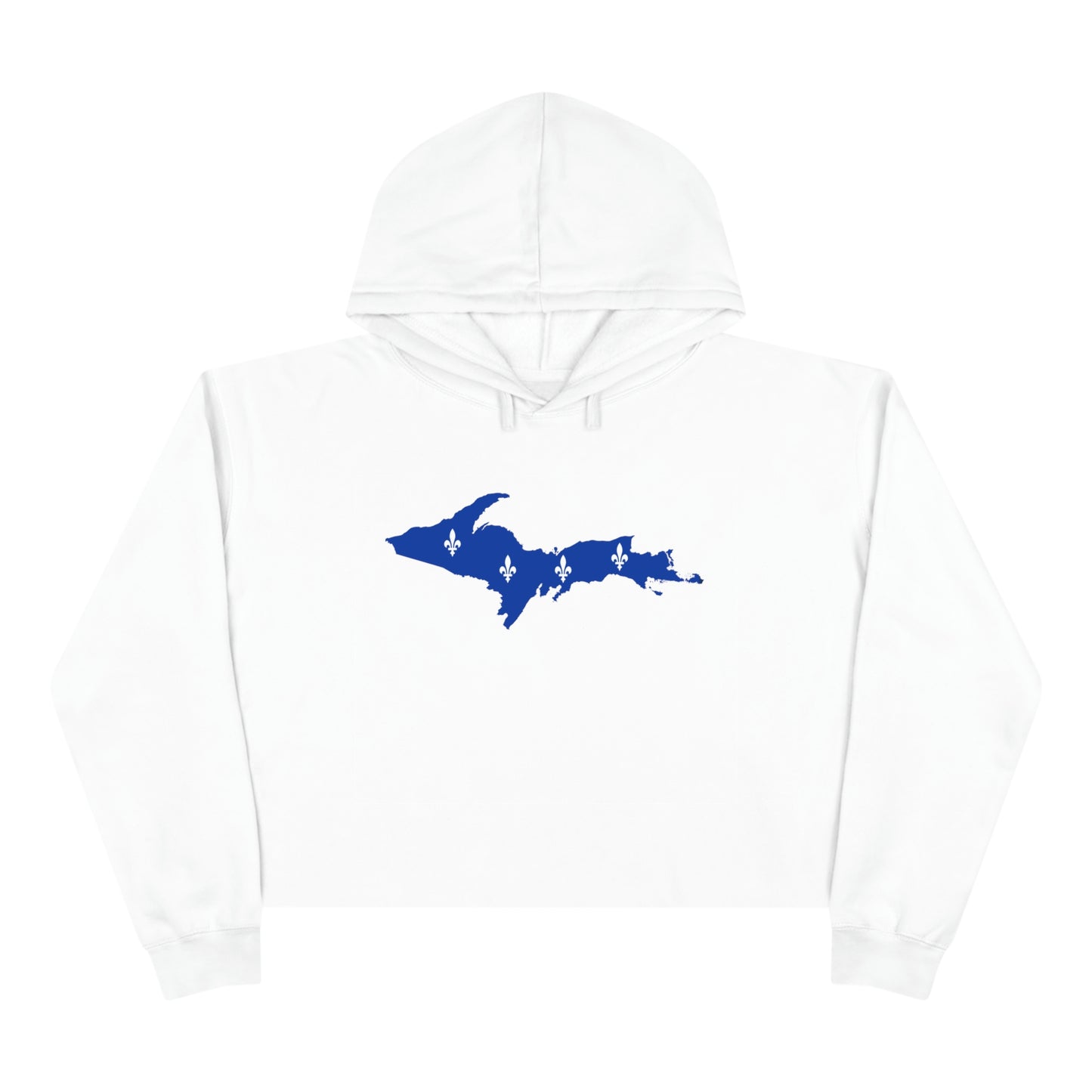 Michigan Upper Peninsula Cropped Hoodie (w/ UP Quebec Flag Outline)