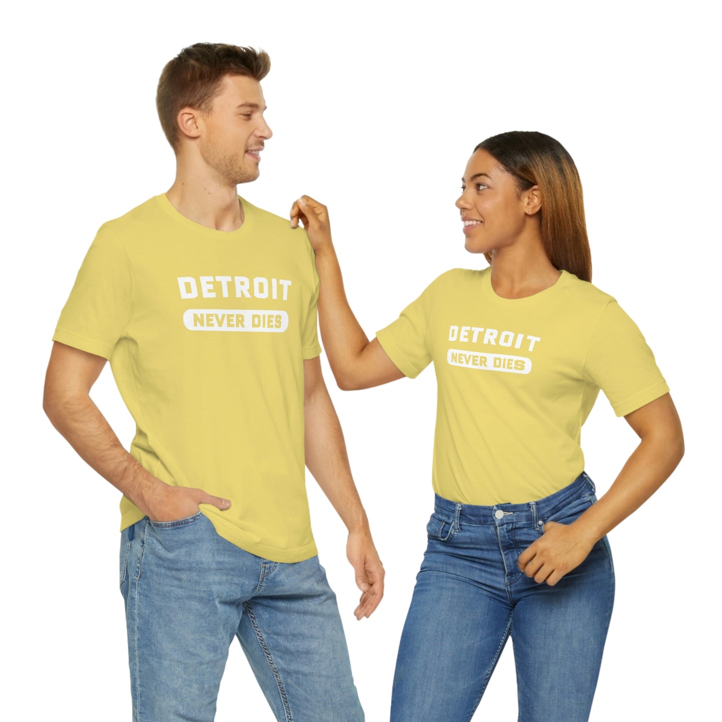 'Detroit Never Dies' T-Shirt | Unisex Standard Fit