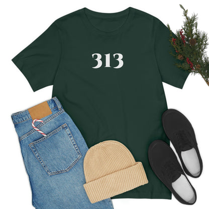 Detroit '313' T-Shirt (Roman Serif Font) | Unisex Standard Fit