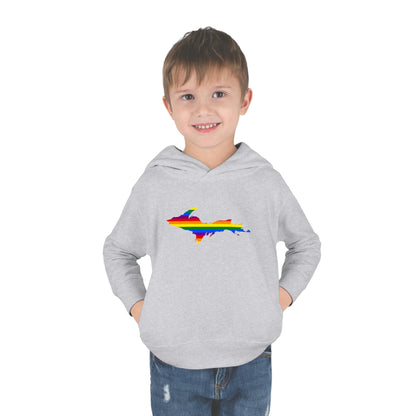 Michigan Upper Peninsula Hoodie (w/ UP Pride Flag Outline) | Unisex Toddler